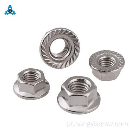 DIN6923 Flange de flange de aço inoxidável porca